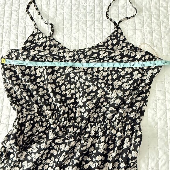 Papermoon Floral Black & White Sleeveless Jumpsuit M - Picture 6 of 9